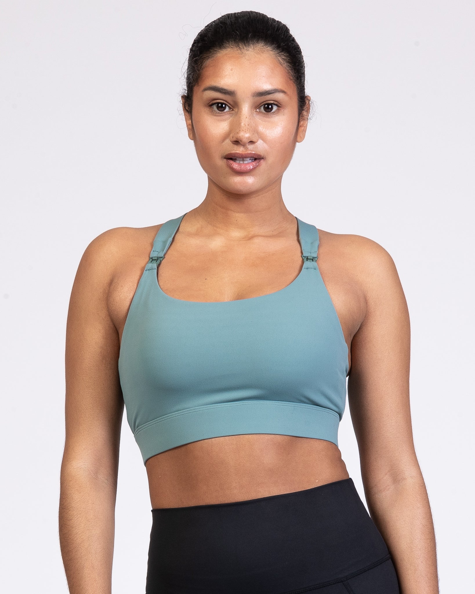 Venice 3 high impact nursing and pumping sports bra, DDD cup, seagrass, Sweat and Milk