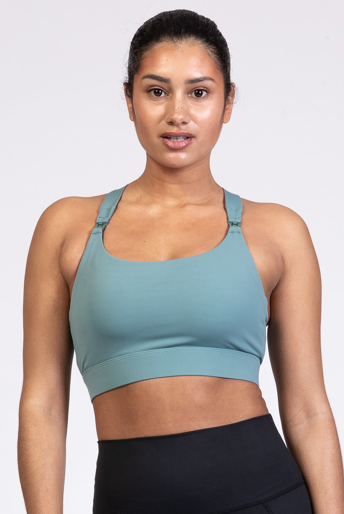 Venice 3 high impact nursing and pumping sports bra, DDD cup, seagrass, Sweat and Milk