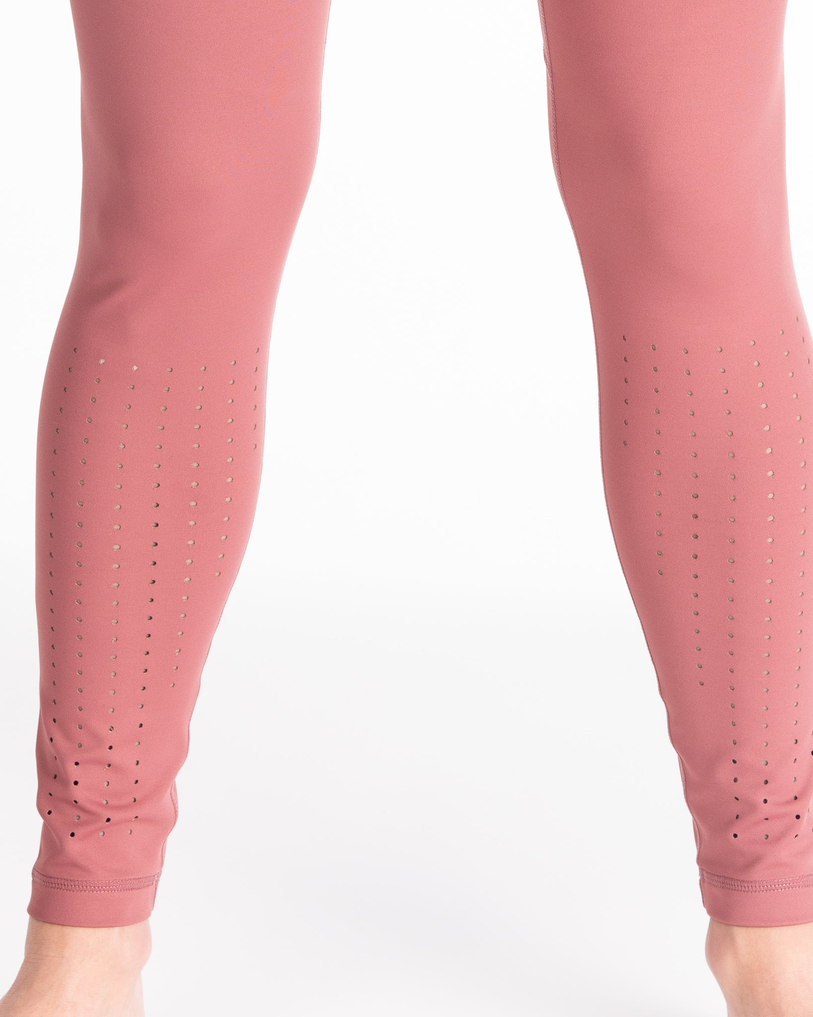 Postpartum Legging, mauve, pink, high waisted, tummy control, laser cut details on the front leg, pocket, full length, soft and stretchy