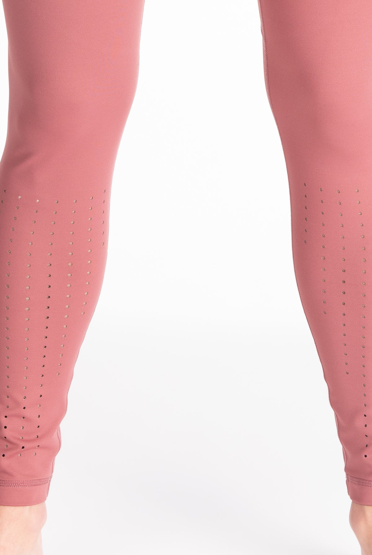 Postpartum Legging, mauve, pink, high waisted, tummy control, laser cut details on the front leg, pocket, full length, soft and stretchy
