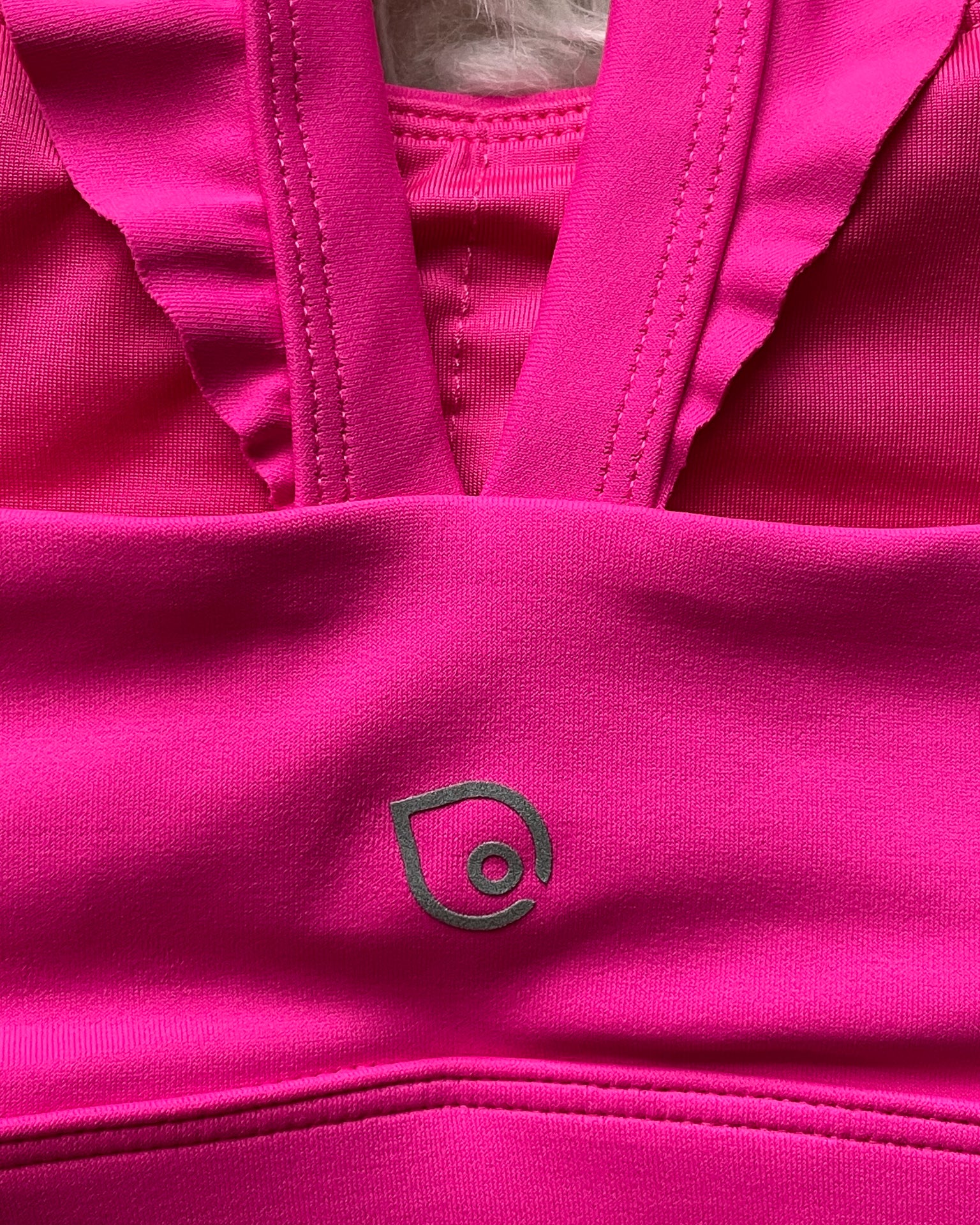 Madison Ruffle Nursing Sports Bra, Medium support, running, largest breast, hot pink