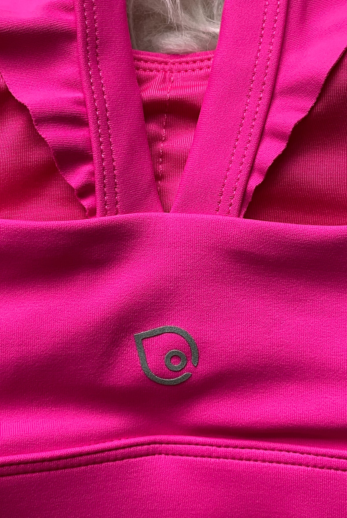 Madison Ruffle Nursing Sports Bra, Medium support, running, largest breast, hot pink