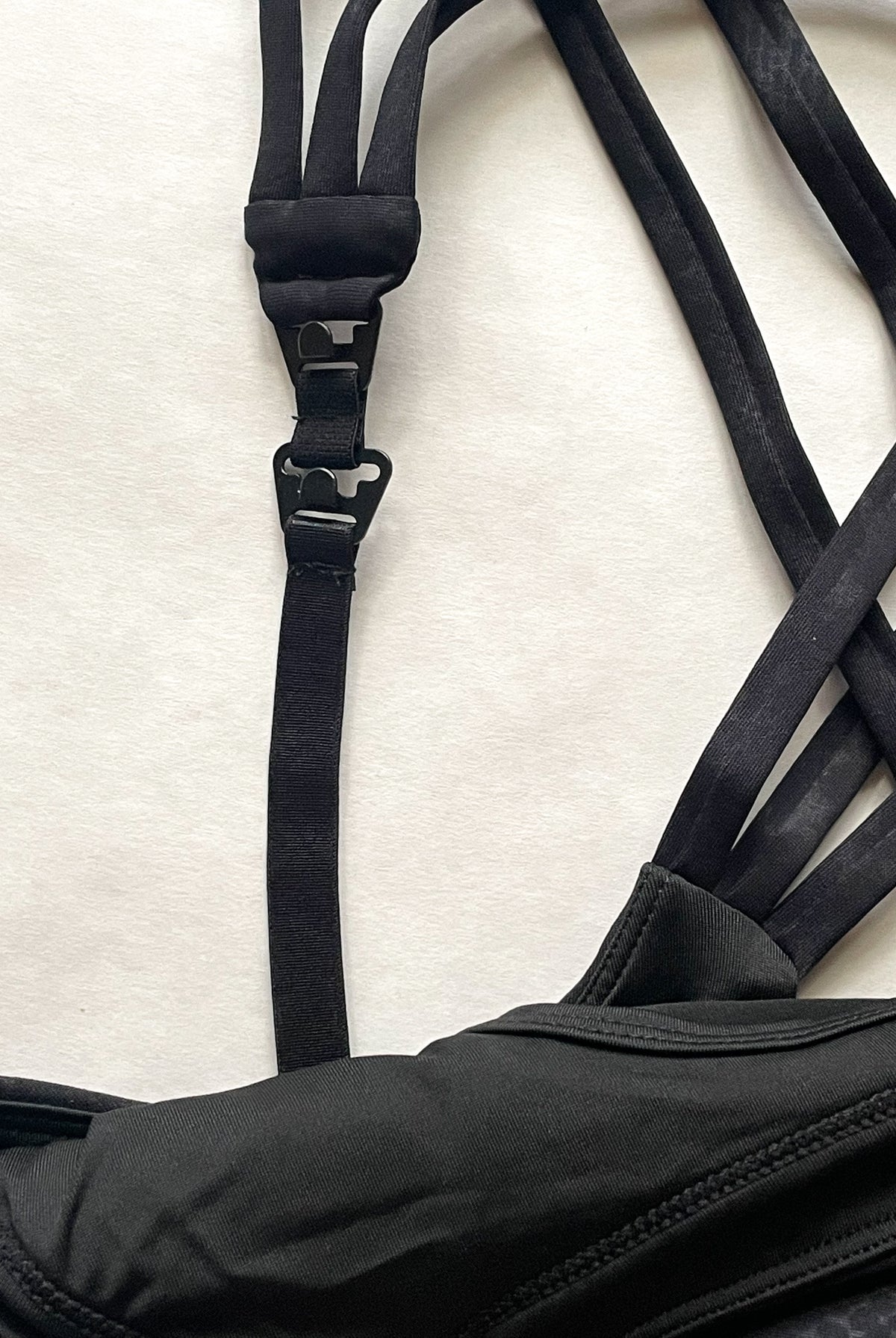 Chloe 4 Running Nursing and Pumping Sports Bra, black, strappy back, supportive, stylish, mid high impact, high coverage, supportive, large chest, black, sweat and milk