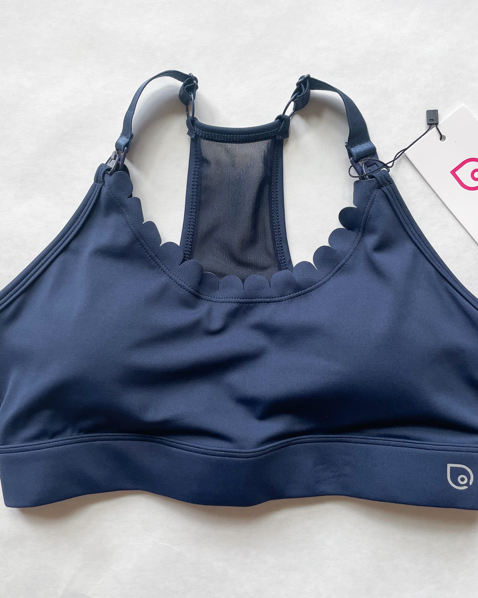 Lucie Nursing Sports Bra, High Impact, Supportive, largest chest, running, navy, Sweat and Milk