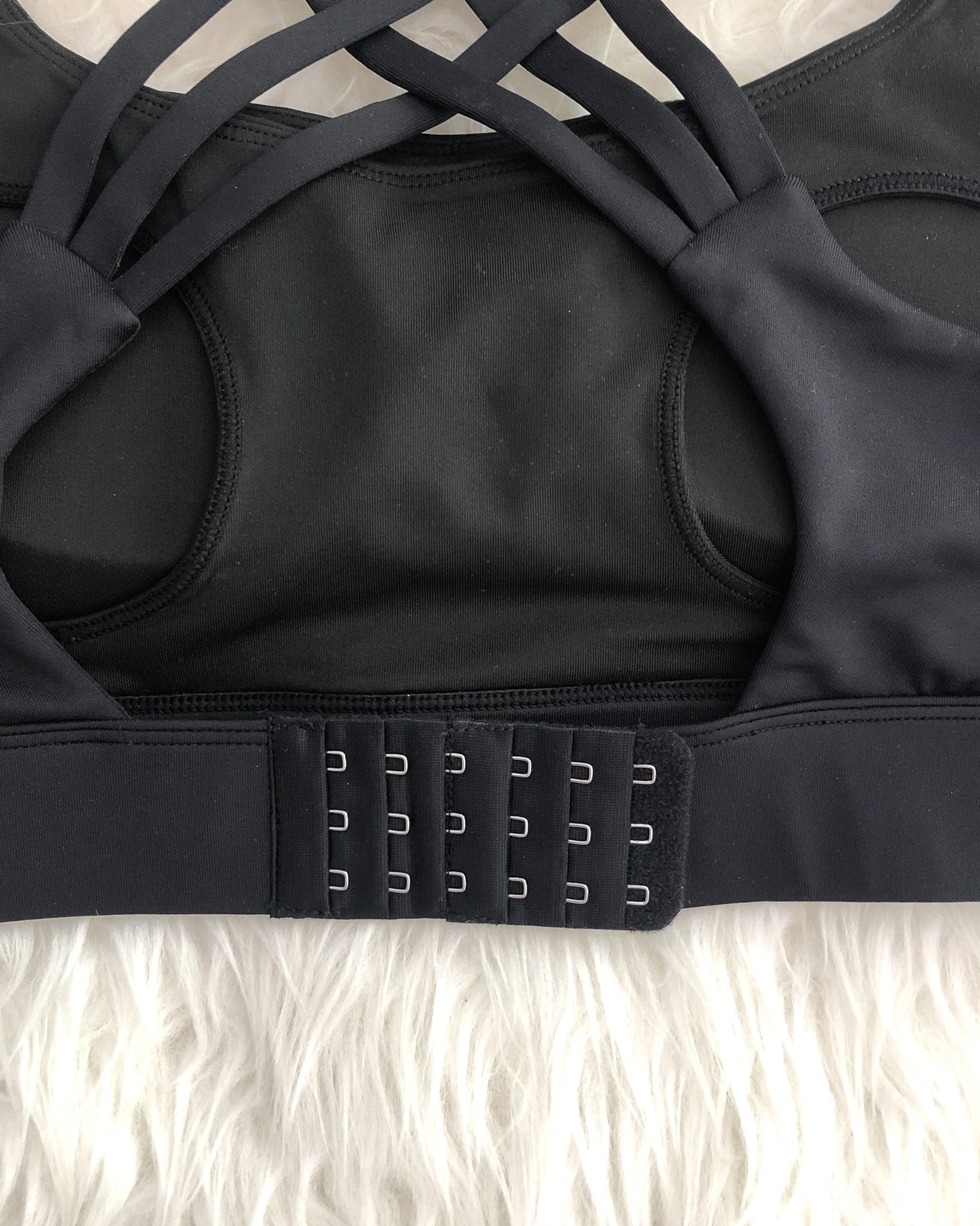 Chloe 3 Running Nursing Sports Bra, black, strappy back, supportive, stylish, mid high impact, mid high coverage