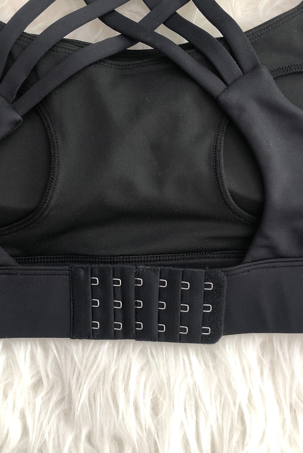 Chloe 3 Running Nursing Sports Bra, black, strappy back, supportive, stylish, mid high impact, mid high coverage
