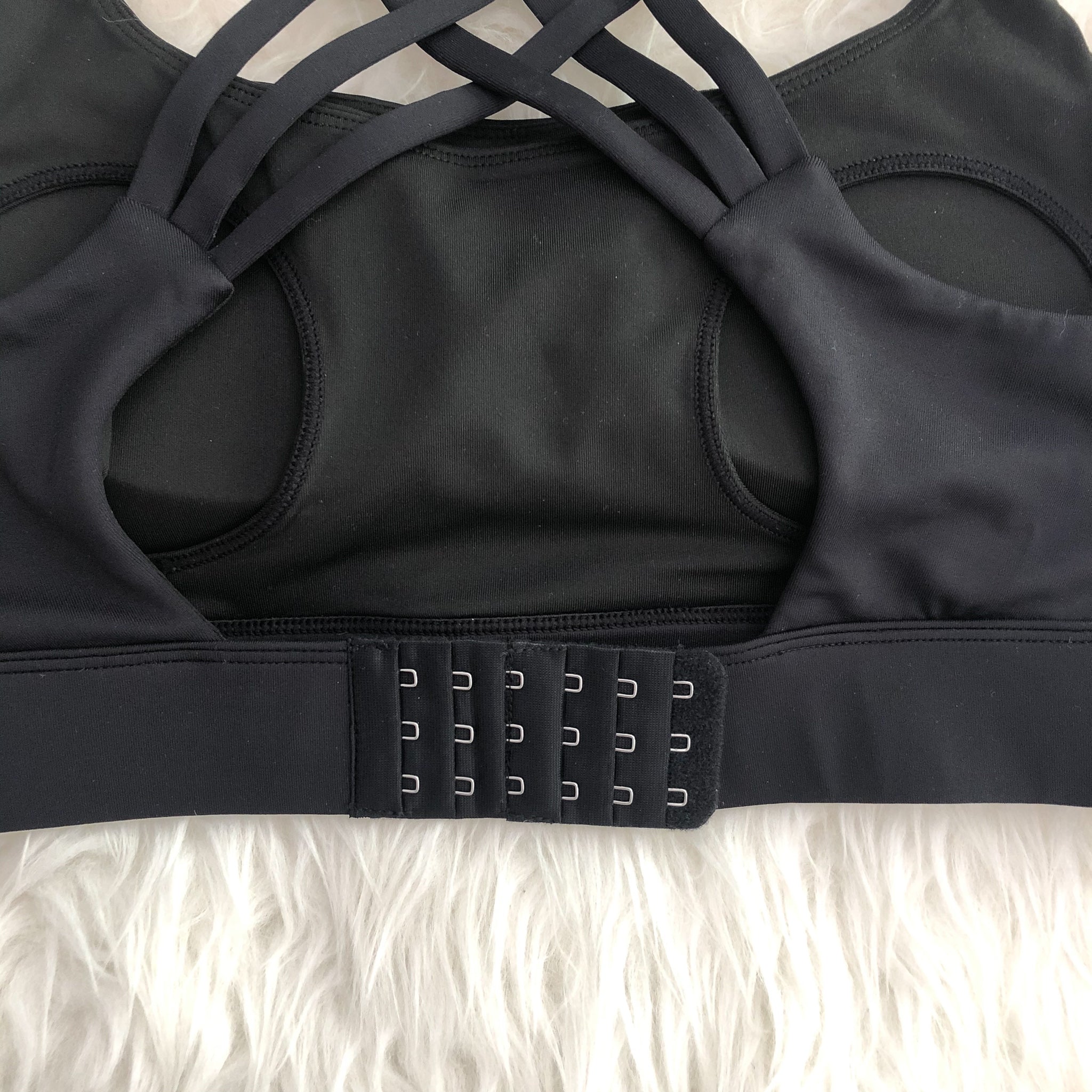 Chloe 3 Running Nursing Sports Bra, black, strappy back, supportive, stylish, mid high impact, mid high coverage
