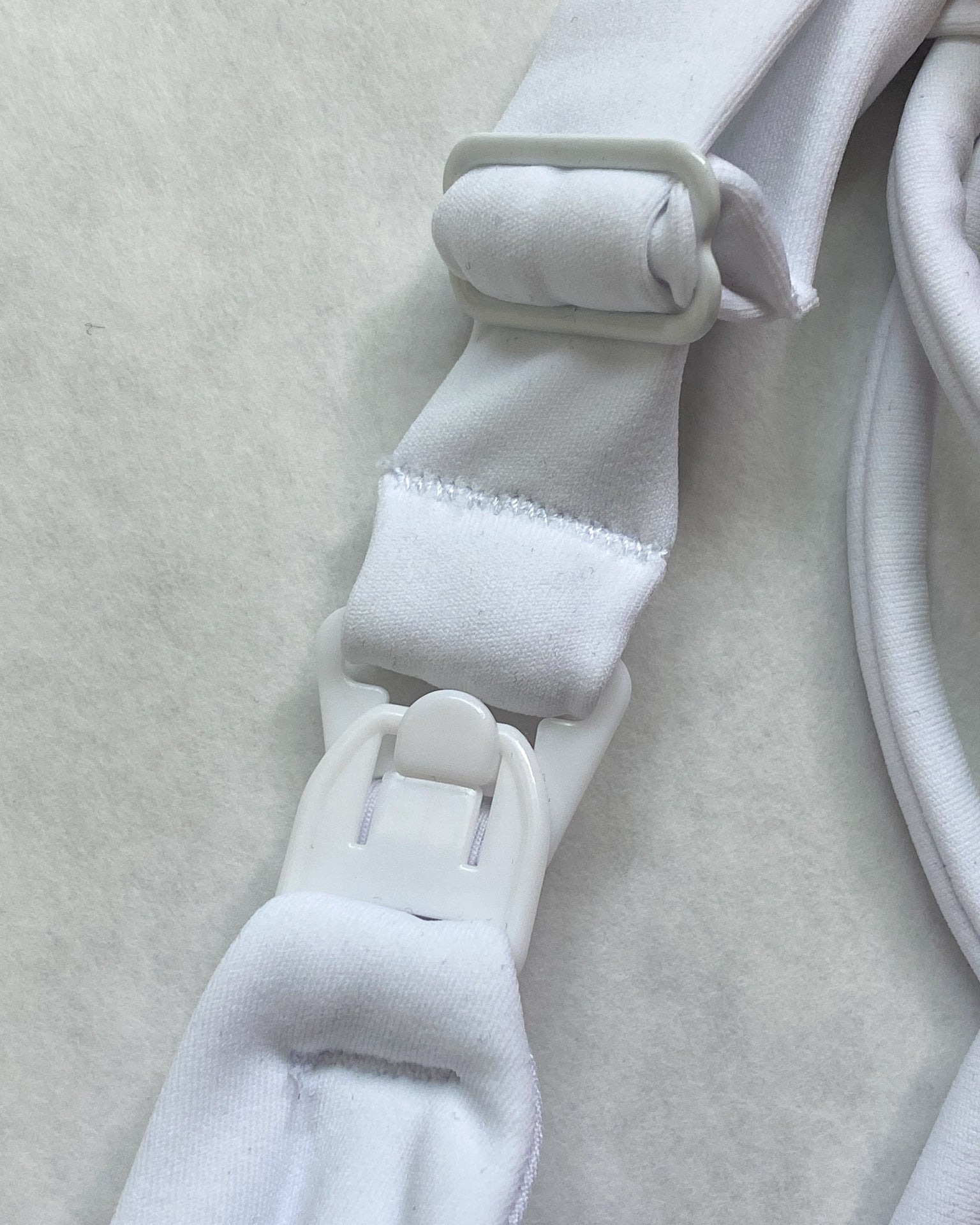 Nursing Sports Bra, strappy, white, Adjustable straps, Oceane 2 - Sweat and Milk LLC