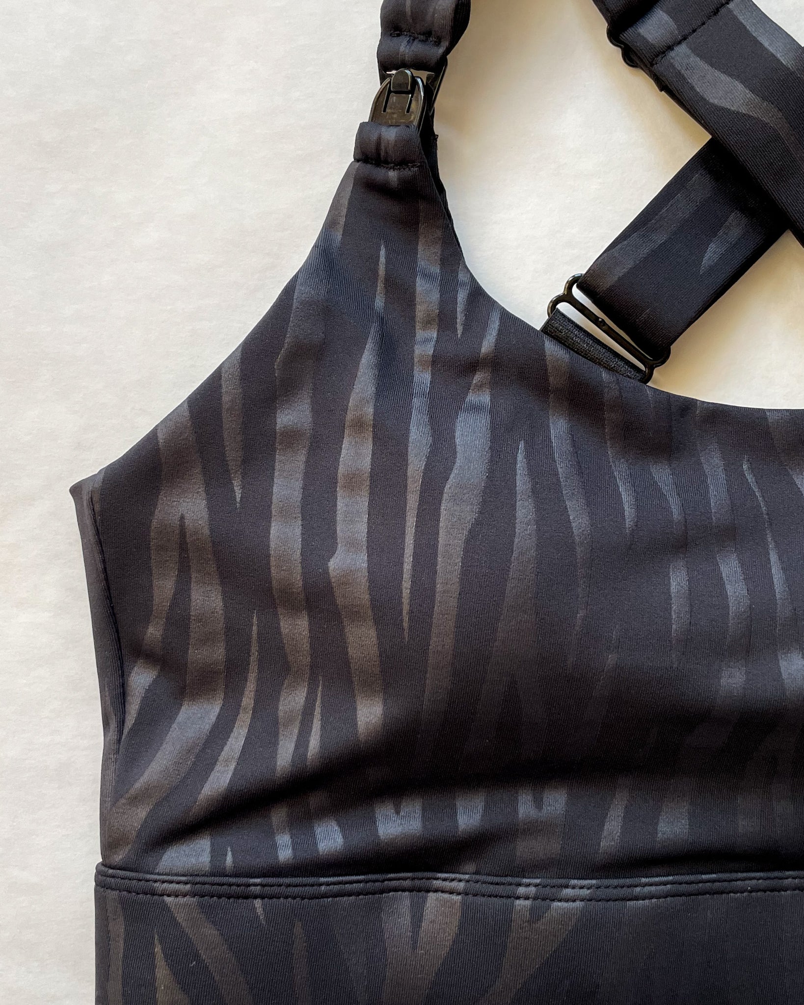 Venice 2 High Impact Nursing and pumping Sports Bra, clip down nursing bra, large cups, adjustable, tiger, Sweat and Milk