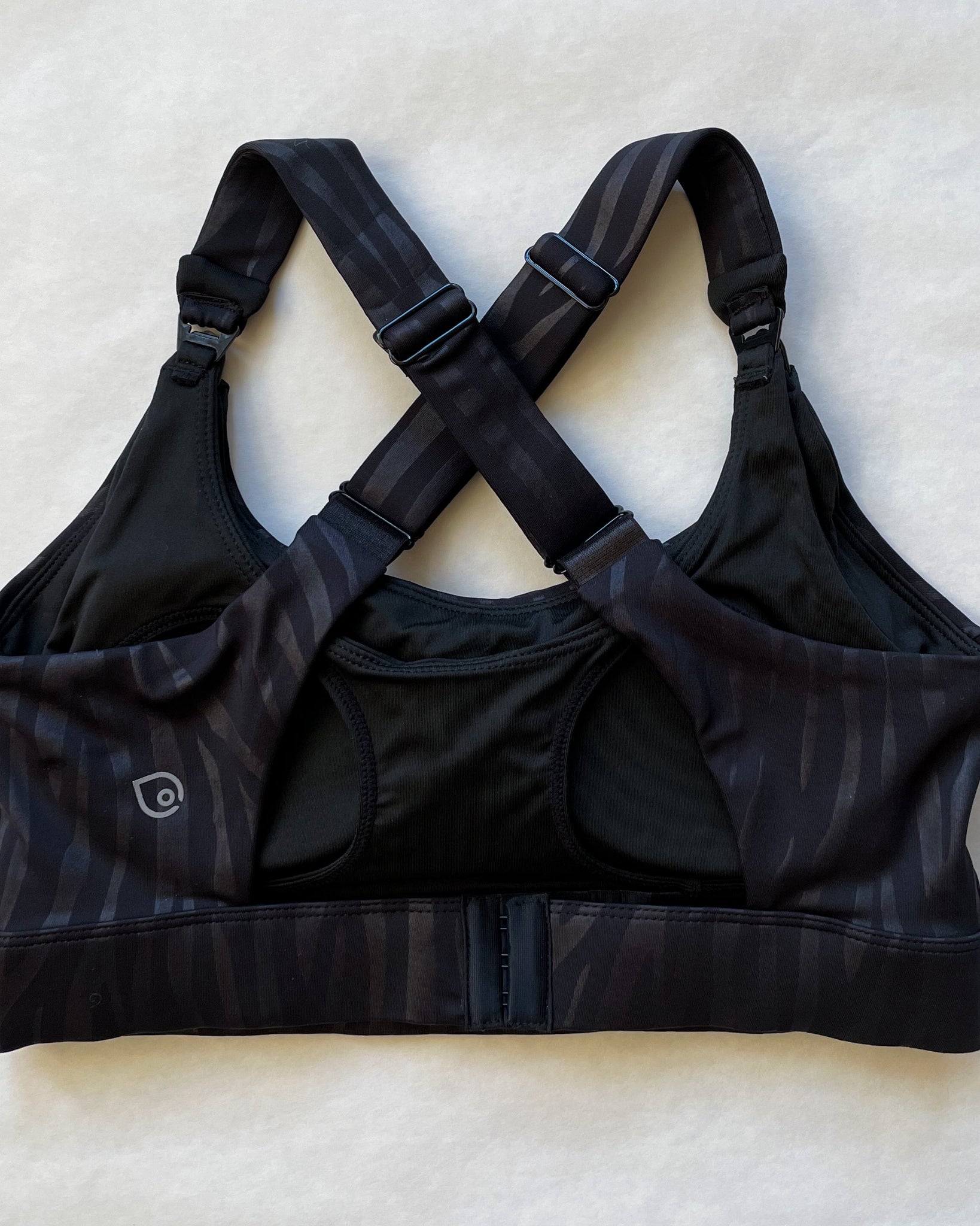 Venice 2 High Impact Nursing and pumping Sports Bra, clip down nursing bra, large cups, adjustable, tiger, Sweat and Milk