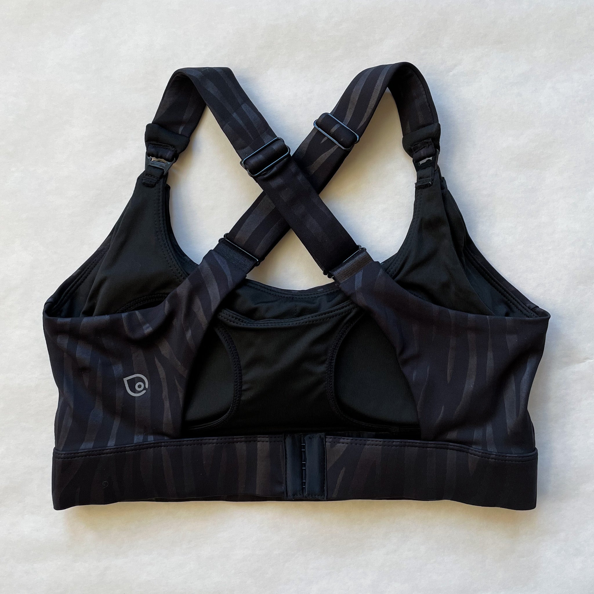 Venice 2 High Impact Nursing and pumping Sports Bra, clip down nursing bra, large cups, adjustable, tiger, Sweat and Milk
