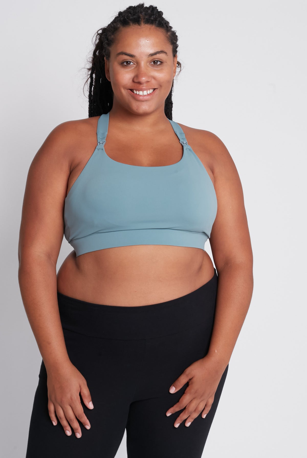 Venice 3 high impact nursing and pumping sports bra, DDD cup, seagrass, Sweat and Milk
