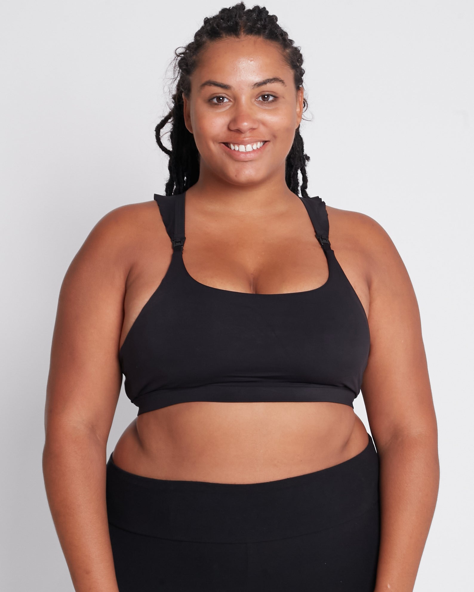 Madison Nursing Sports Bra, Medium Impact, Supportive, largest chest, running, Black
