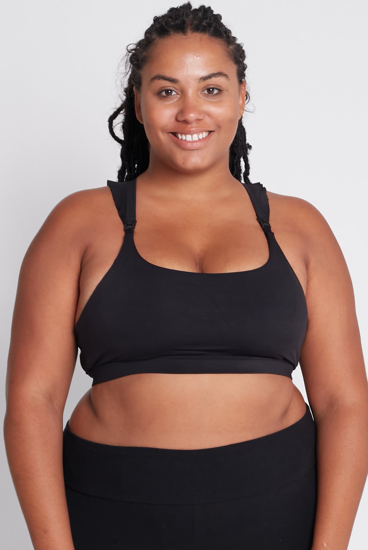 Madison Nursing Sports Bra, Medium Impact, Supportive, largest chest, running, Black