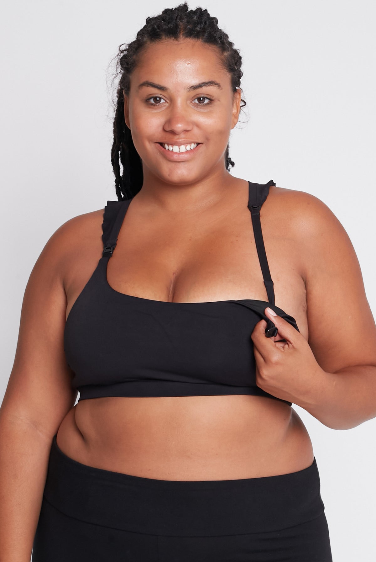 Madison Nursing Sports Bra, Medium Impact, Supportive, largest chest, running, Black