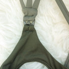 Chloe 3 Running Nursing Sports Bra, dark olive, supportive, stylish, high impact, mid high coverage - Sweat and Milk