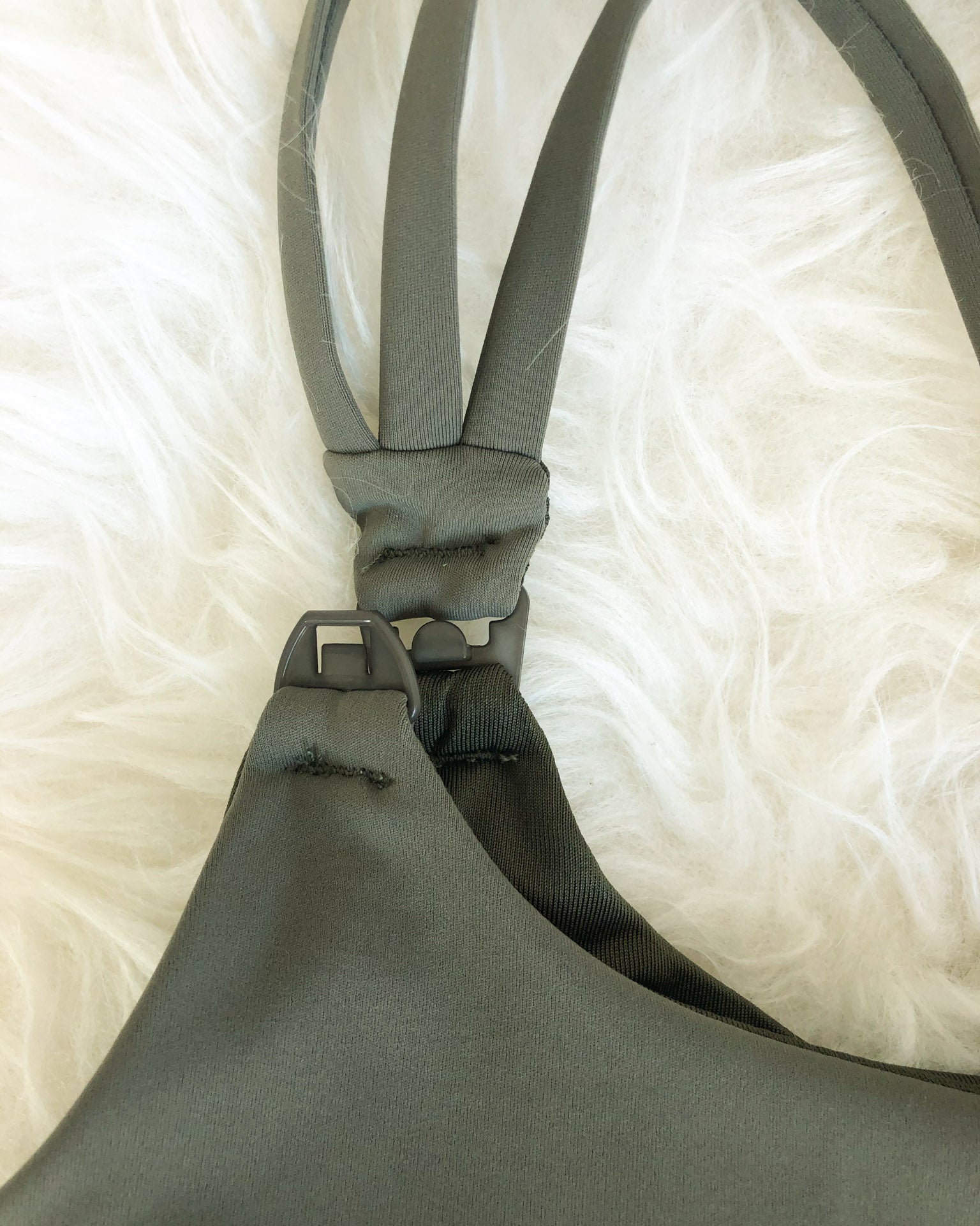 Chloe 3 Running Nursing Sports Bra, dark olive, supportive, stylish, high impact, mid high coverage - Sweat and Milk