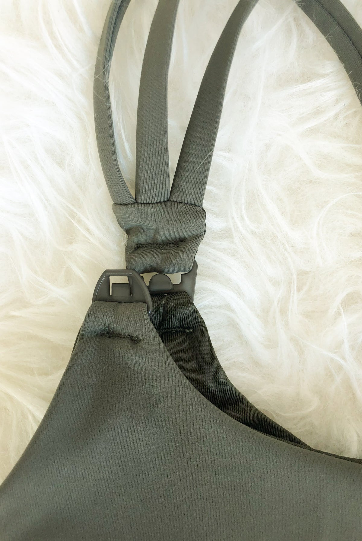 Chloe 3 Running Nursing Sports Bra, dark olive, supportive, stylish, high impact, mid high coverage - Sweat and Milk
