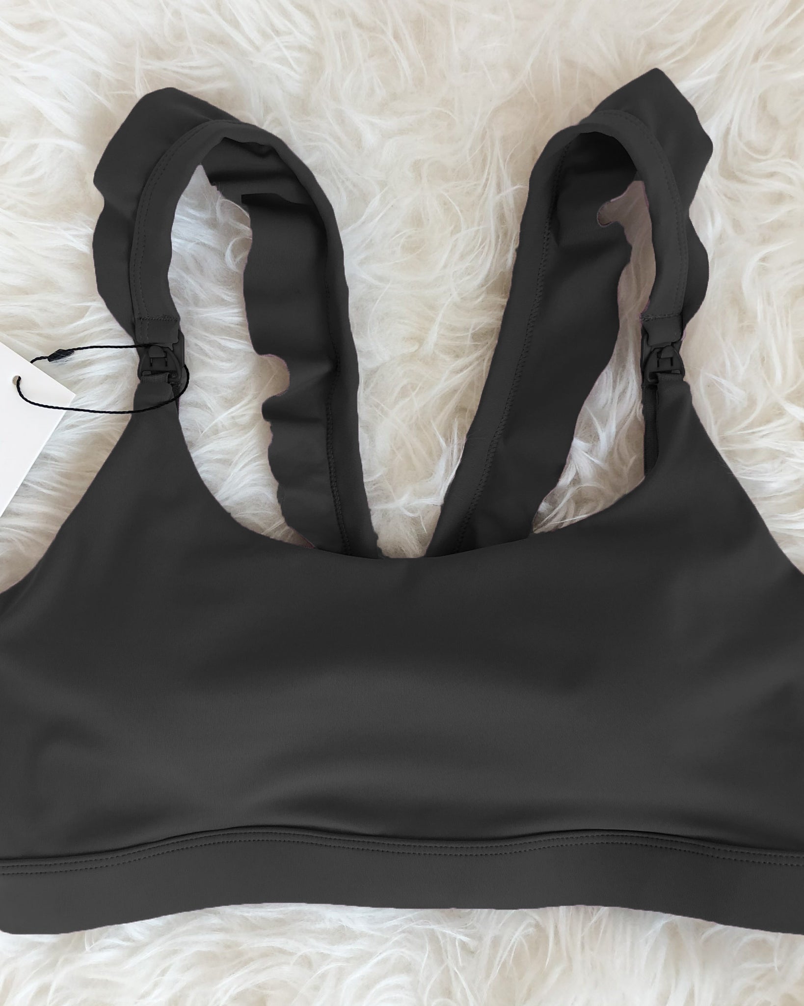 Madison Nursing Sports Bra, Medium Impact, Supportive, largest chest, running, Black