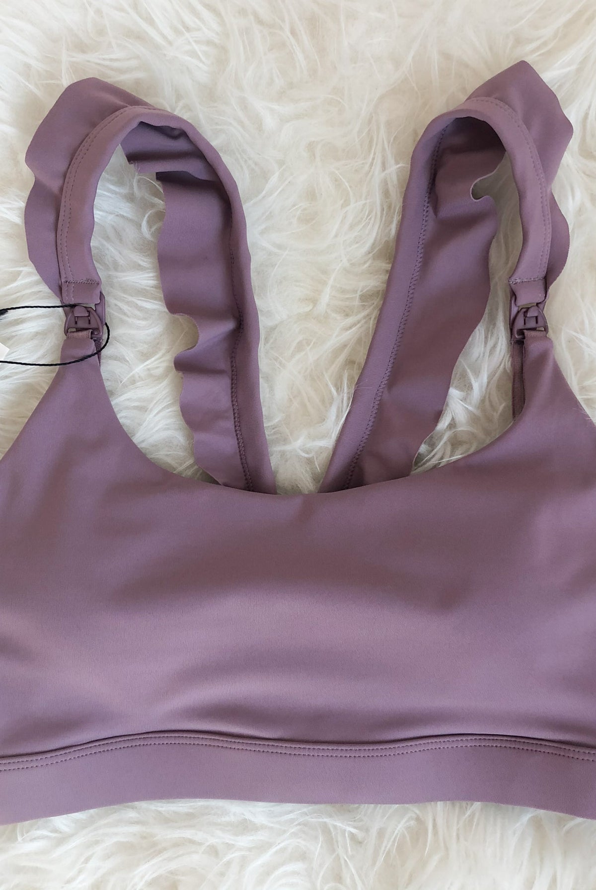 Madison Nursing Sports Bra, Medium Impact, Supportive, largest chest, running, lavender