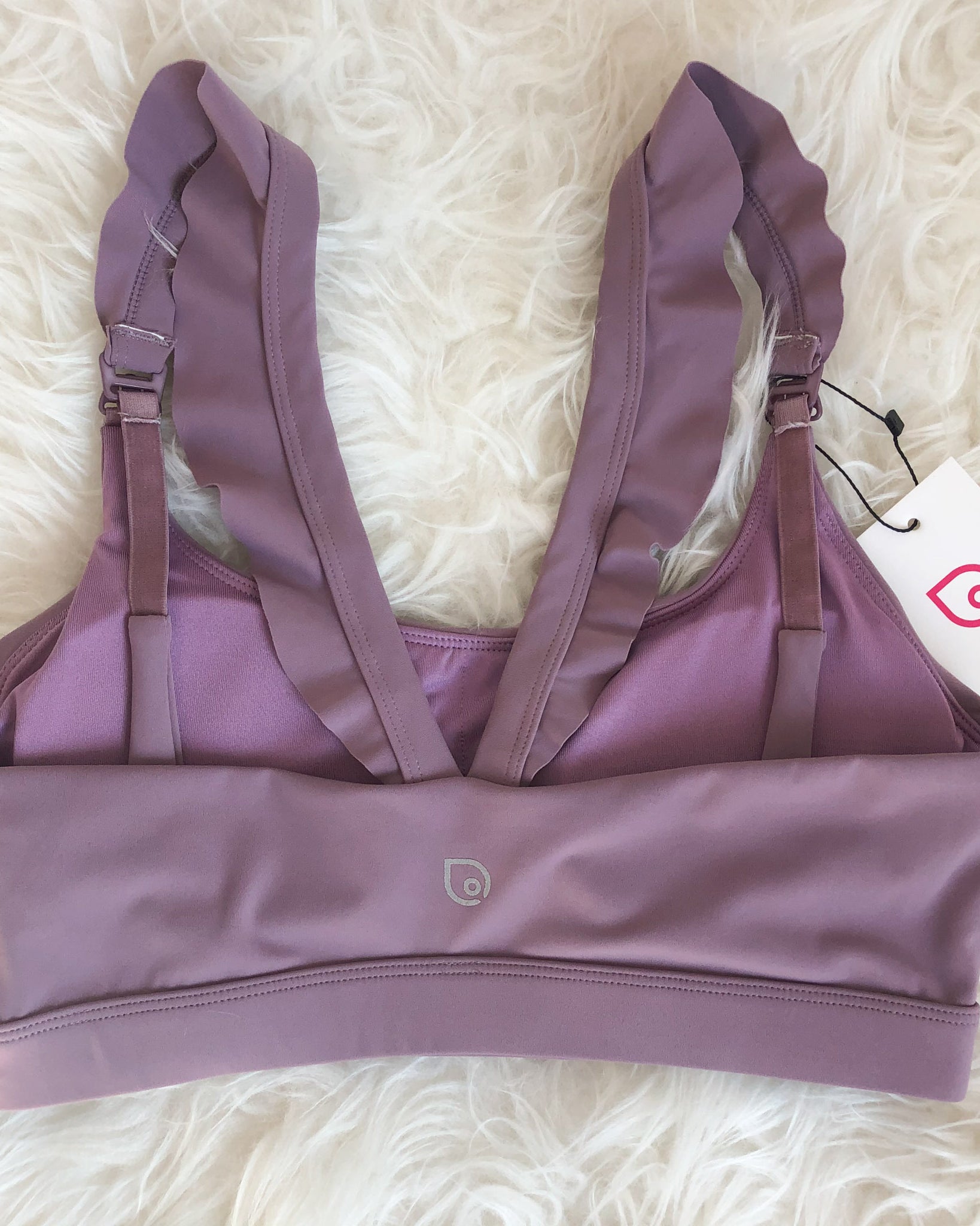 Madison Nursing Sports Bra, Medium Impact, Supportive, largest chest, running, lavender