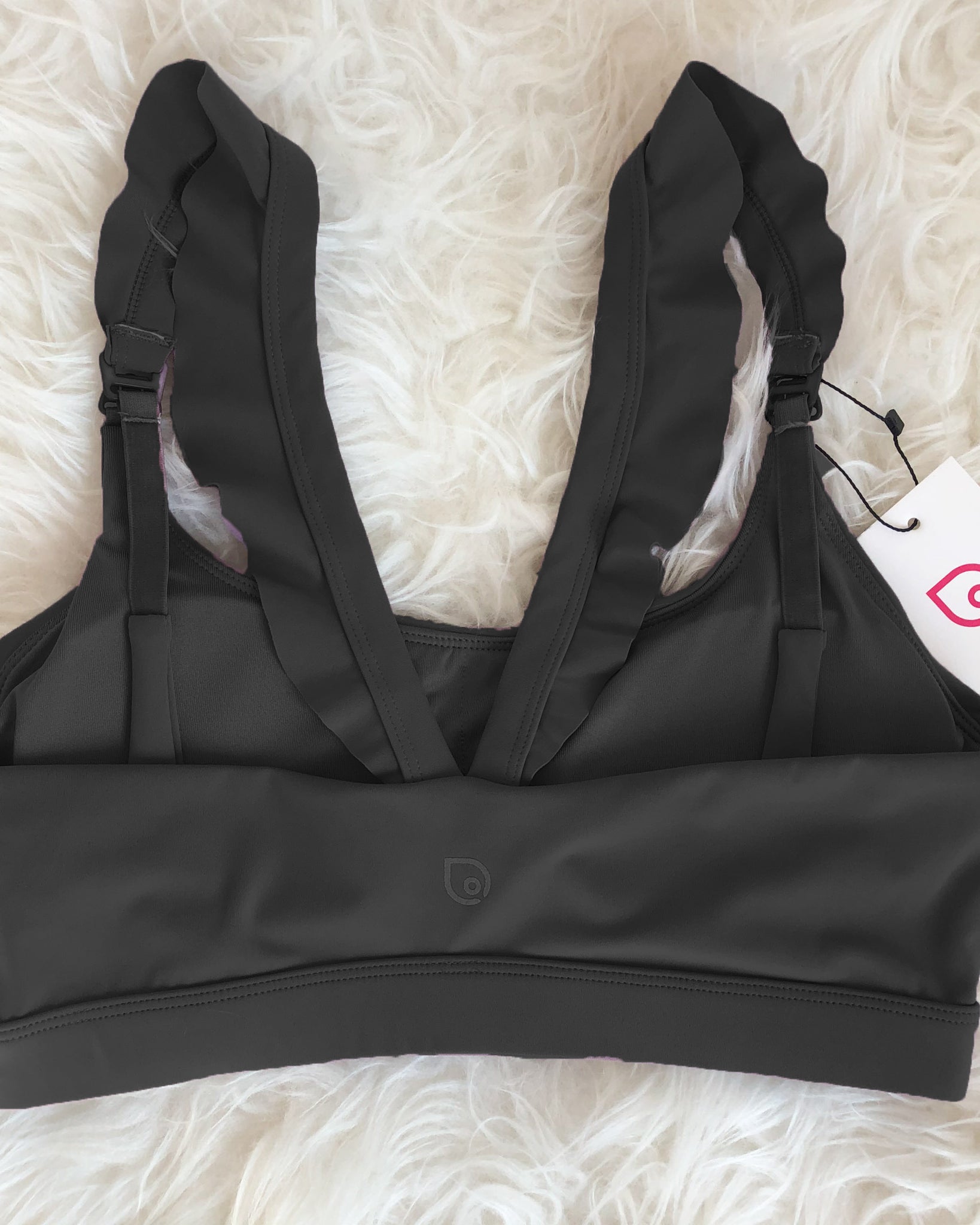Lucie Nursing Sports Bra, Medium Impact, Supportive, largest chest, running, Black