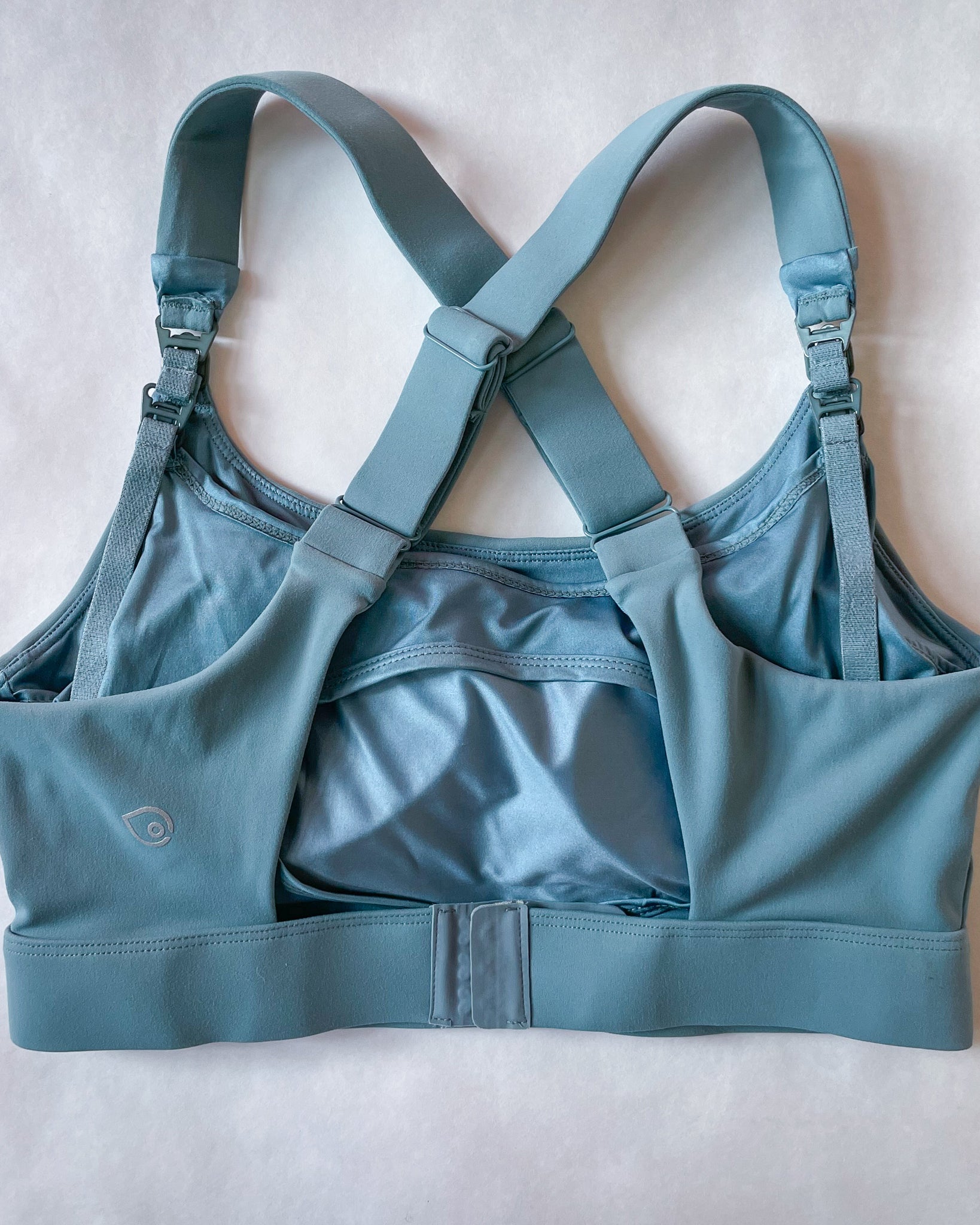 Venice 3 high impact nursing and pumping sports bra, DDD cup, seagrass, Sweat and Milk