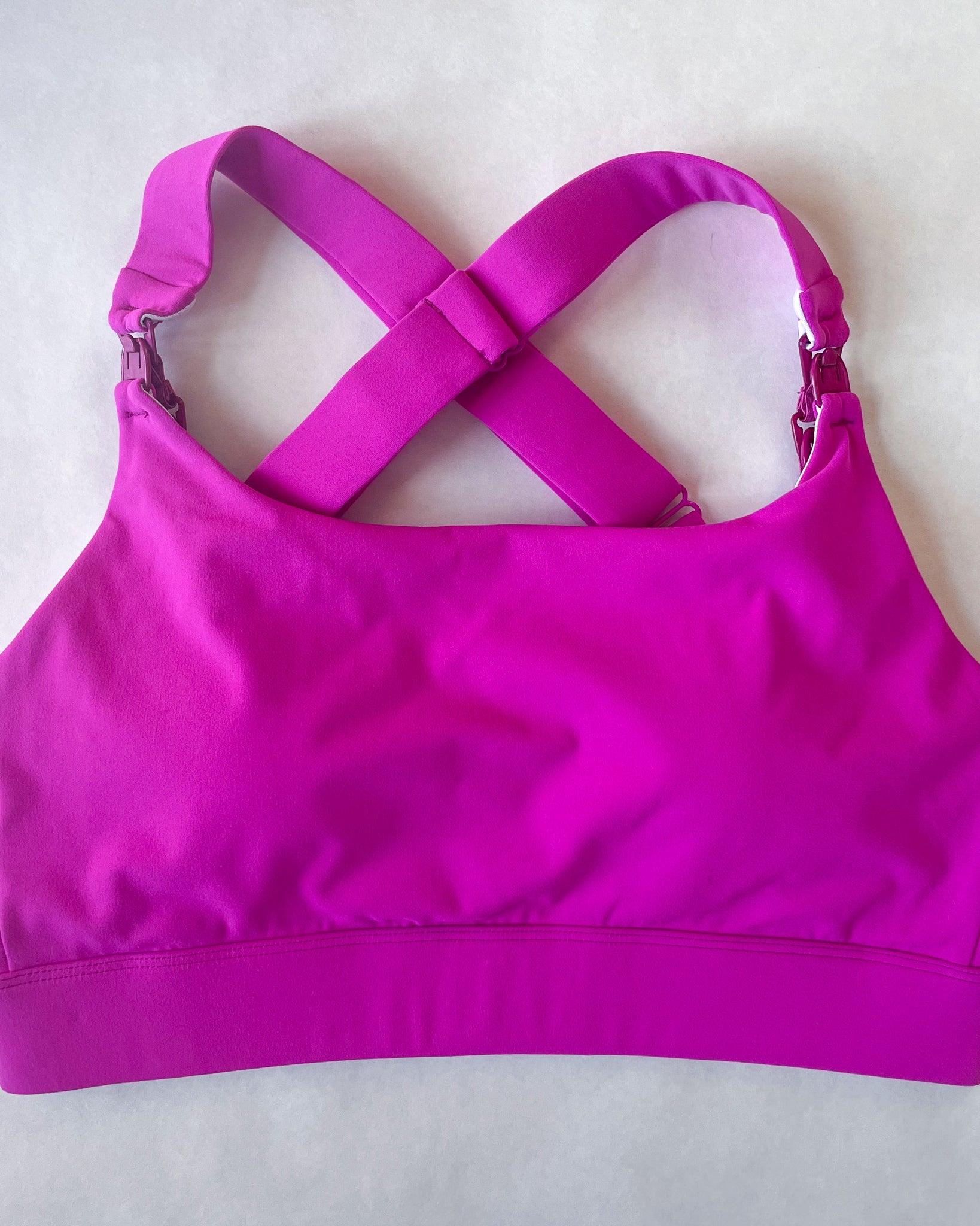 Venice 3 High Impact nursing sports bra for DDD cup, big chested, dragon fruit, Sweat and Milk