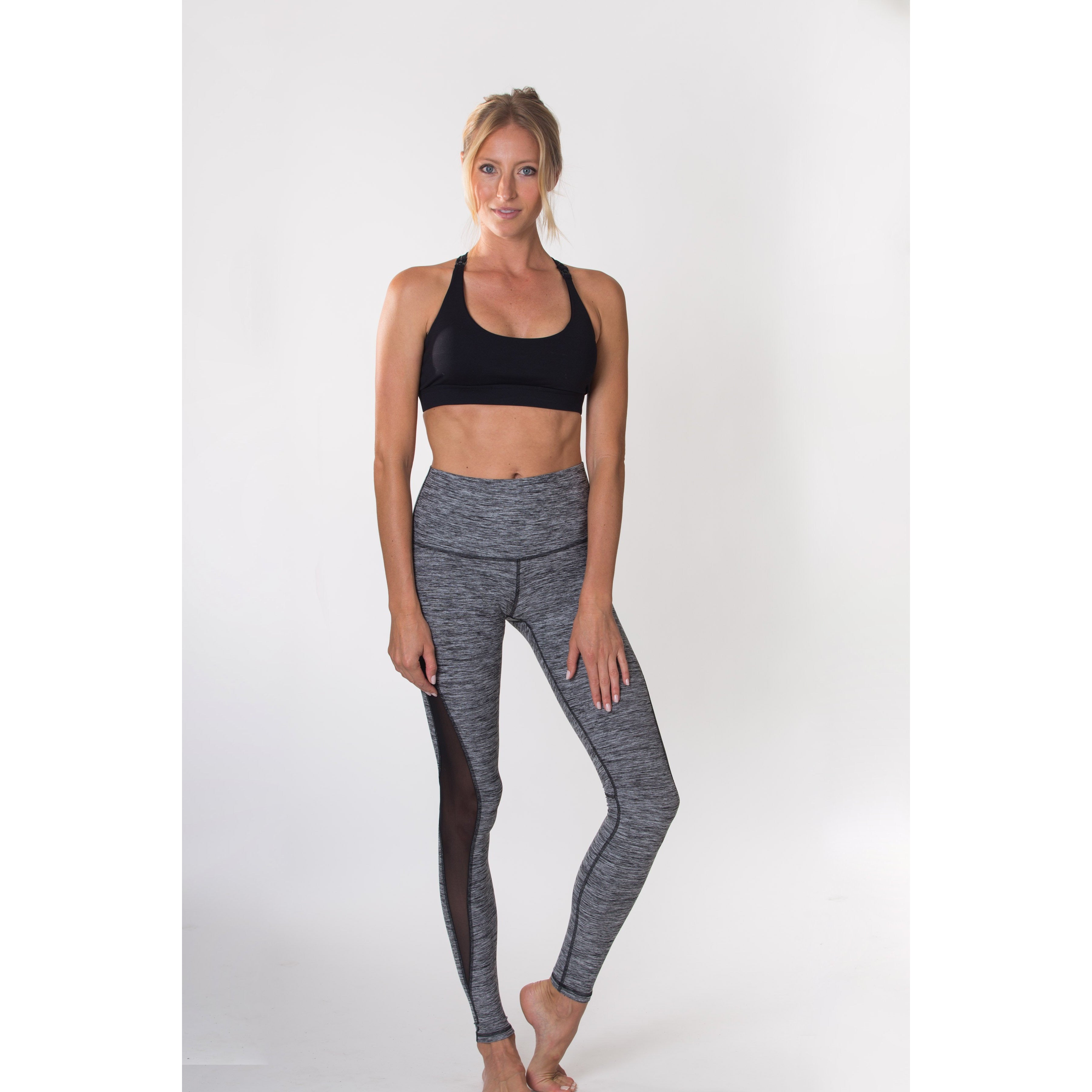 Océane 2 - Yoga Nursing Sports Bralette (Noir) - Sweat and Milk LLC