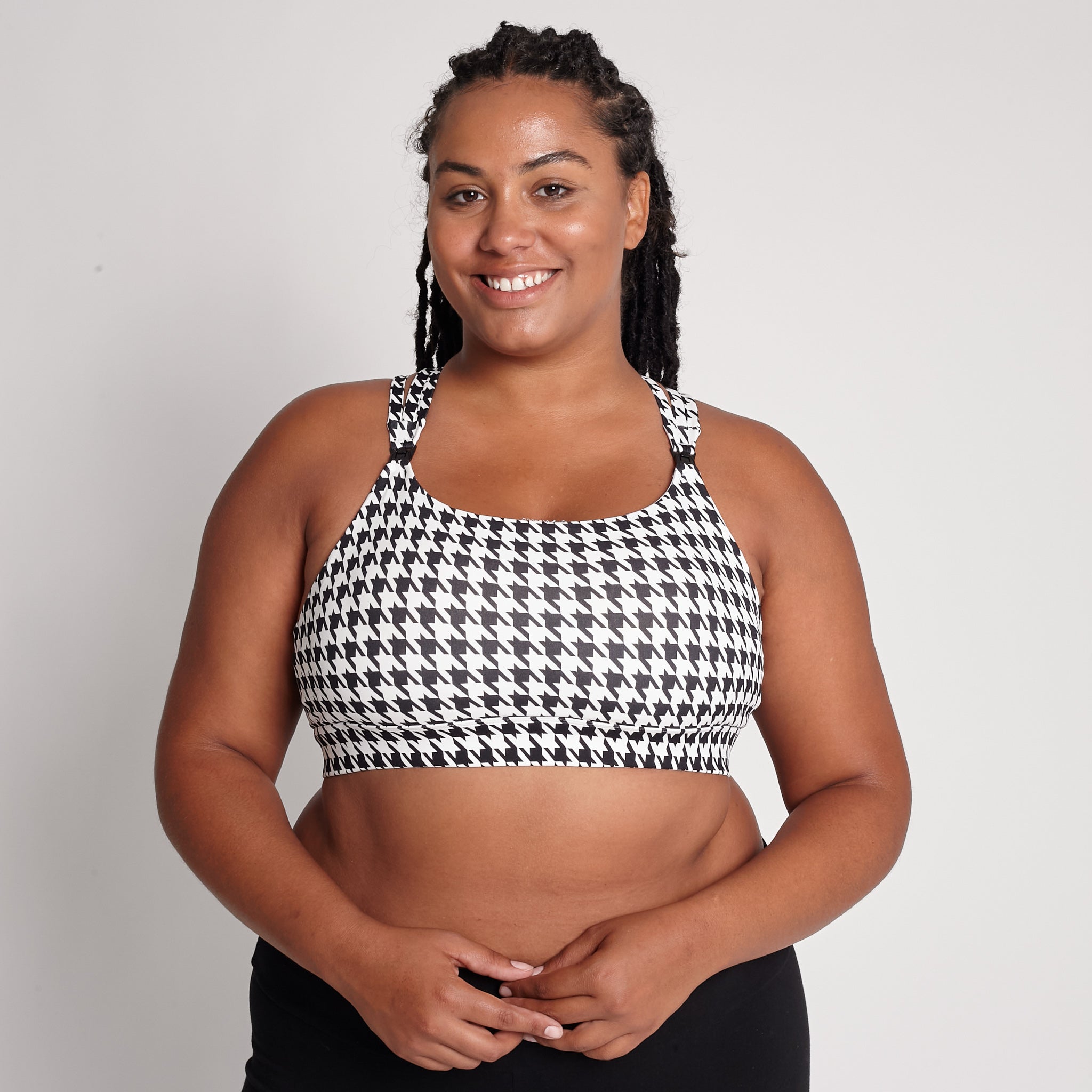 Chloe 4 running high impact nursing & pumping sports bra, large chest, big cups, sweat and milk
