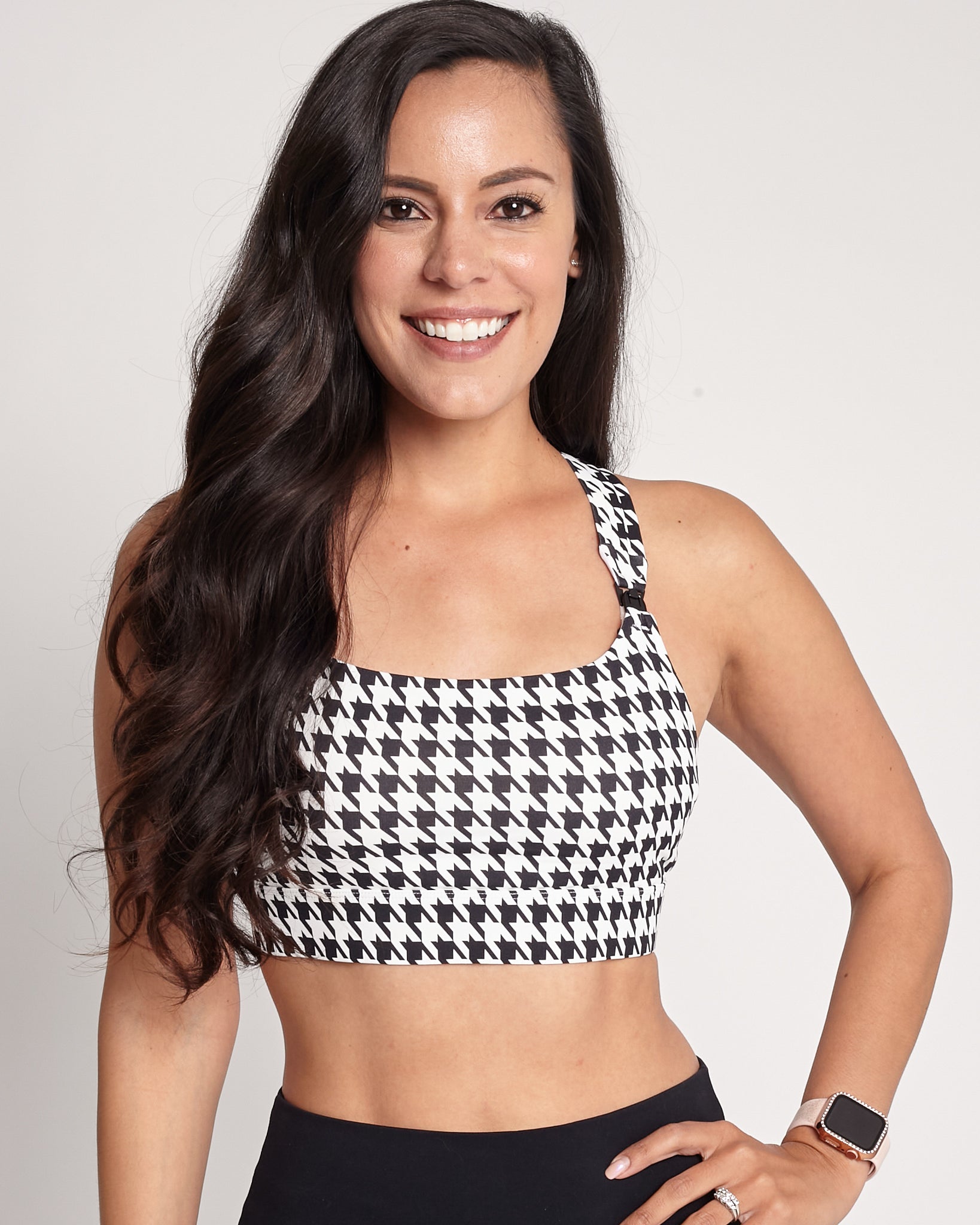Chloe 4 running high impact nursing & pumping sports bra, large chest, big cups, sweat and milk