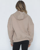 Nursing hoodie, oversized, organic cotton, invisible zipper, sweat and milk, back shot 