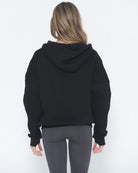 Nursing hoodie, oversized, organic cotton, invisible zipper, sweat and milk, back shot 