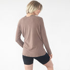 Charlotte two way nursing sweater, reversible, sweat and milk, camel