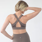 Venice 5 High Impact Nursing and Pumping sports bra, brown, sweat & milk, large chested
