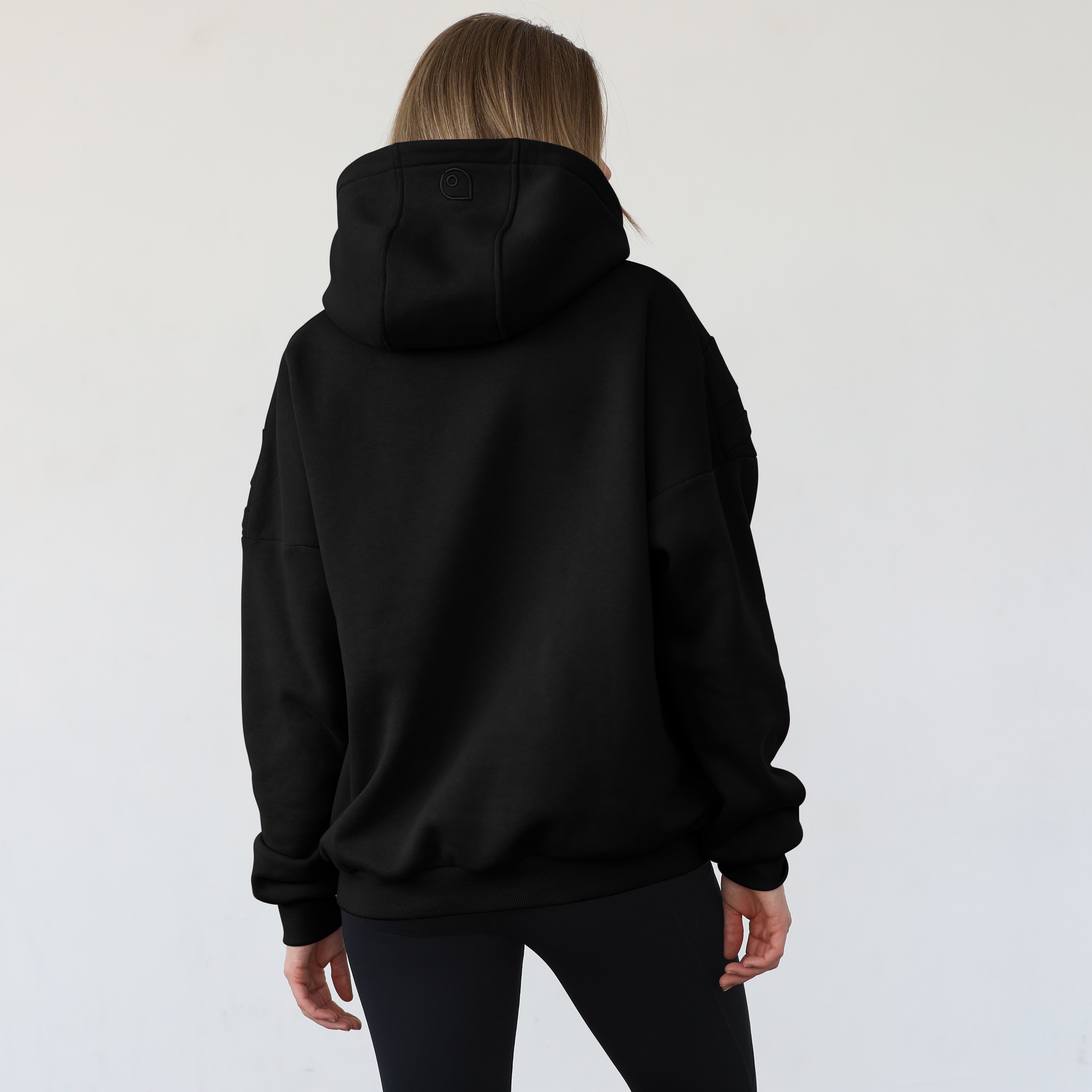 Isabella nursing and pregnancy hoodie, noir, sweat and milk