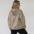 Nursing hoodie, oversized, organic cotton, invisible zipper, sweat and milk, back shot