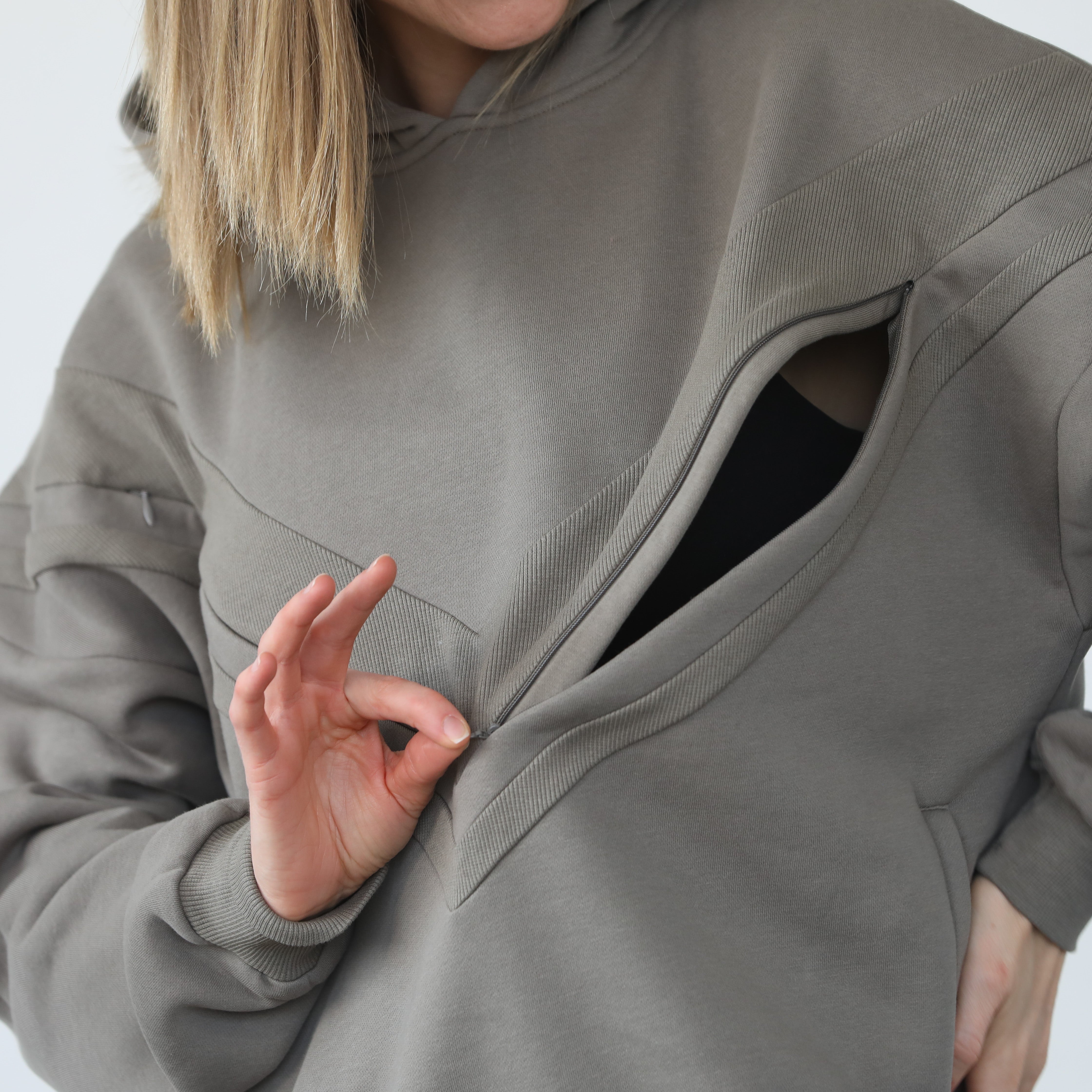 Isabella Nursing and pregnancy hoodie, sweat and milk