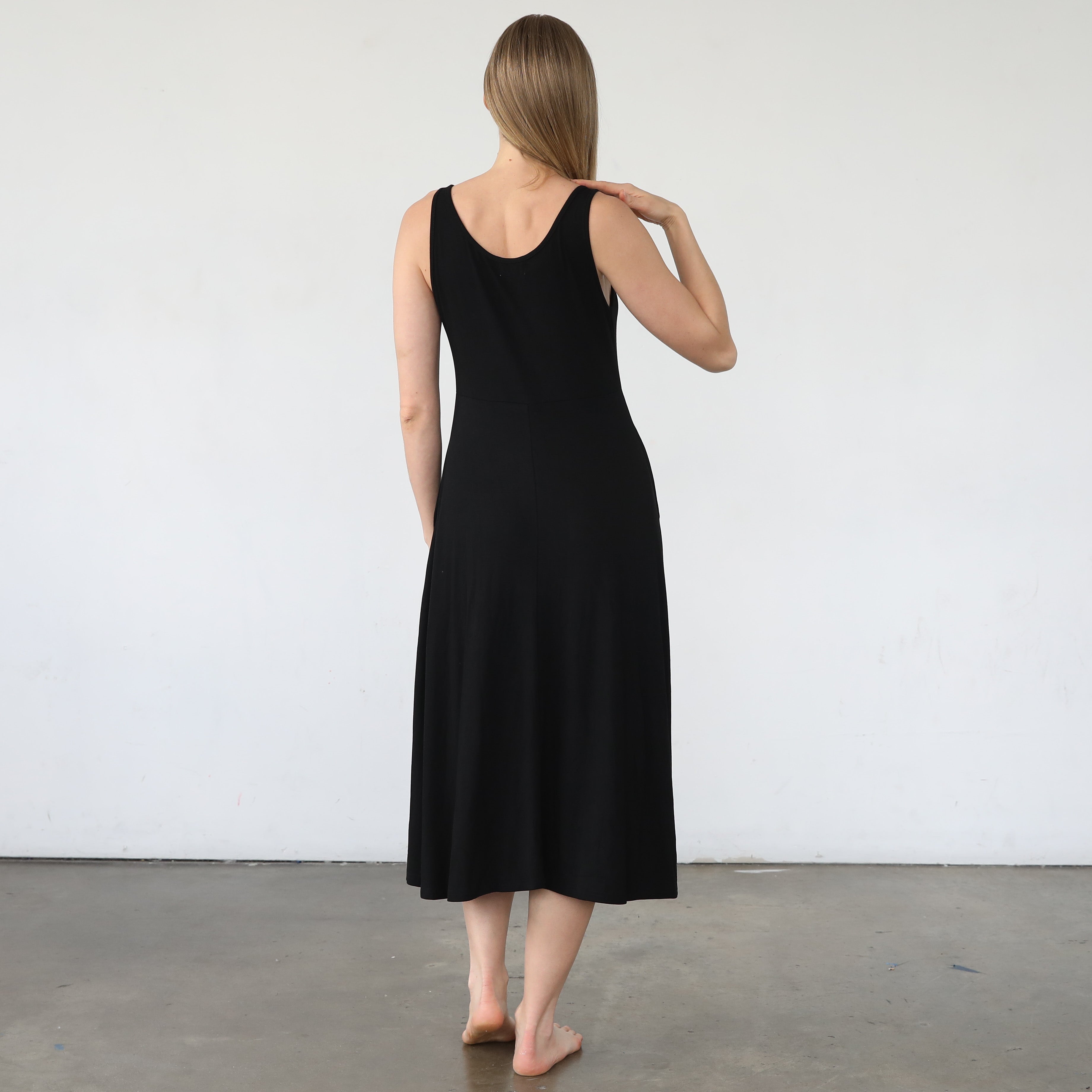 Audrey nursing and pregnancy dress, noir