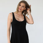 Audrey nursing and pregnancy dress, noir