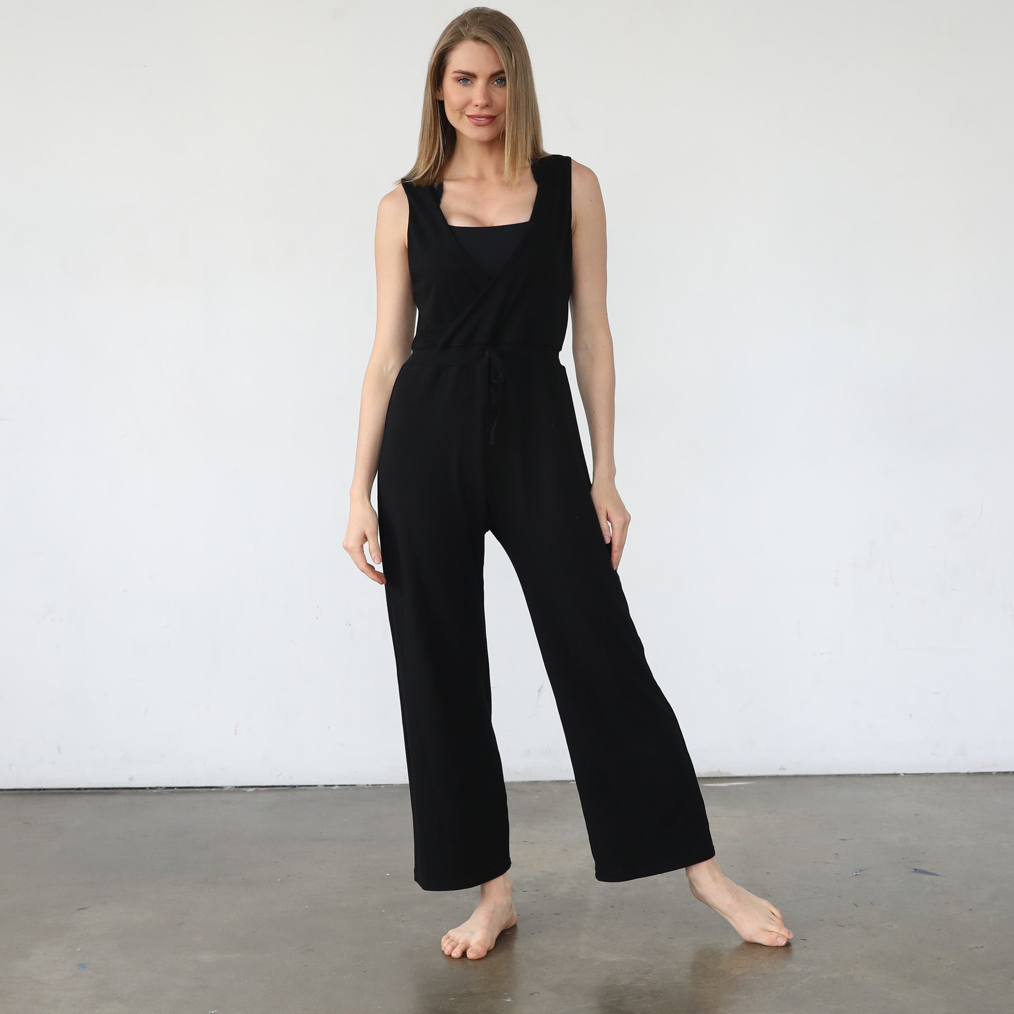 Nursing friendly jump suit, wide legged, sweat and milk