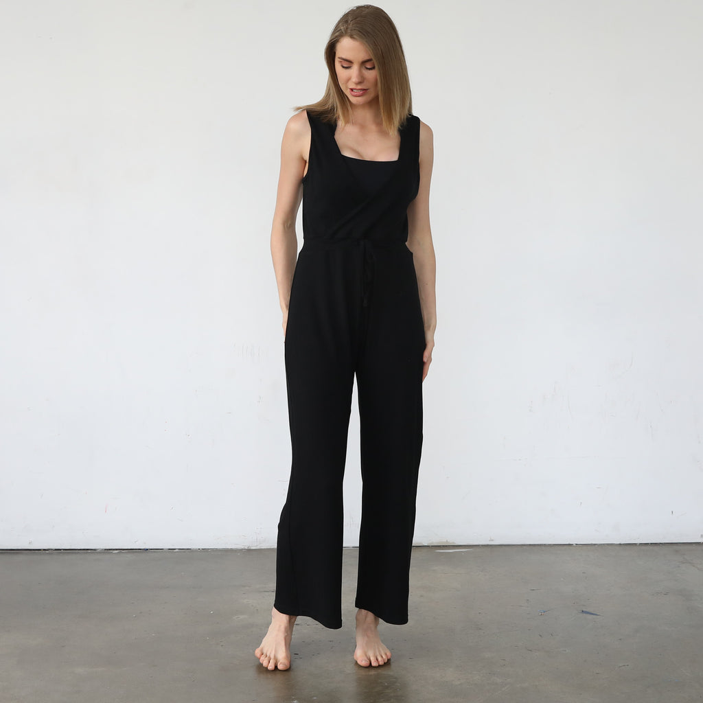 Nursing friendly jump suit, wide legged, sweat and milk