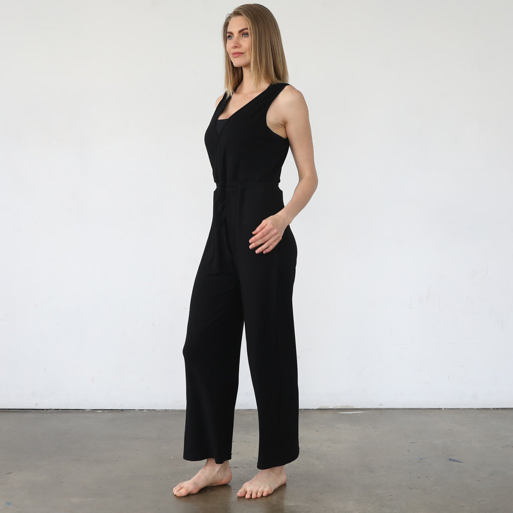 Nursing friendly jump suit, wide legged, sweat and milk