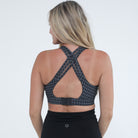 Chloe 4 high impact nursing sports bra, houndstooth, big chested, sweat and milk