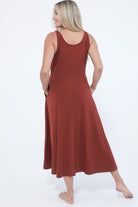Audrey nursing pregnancy dress, rust