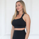 Venice 5 High Impact Nursing and hands free pumping sports bra, sweat and milk, black, full support, adjustable