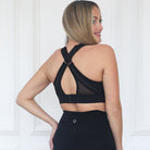 Venice 5 High Impact Nursing and hands free pumping sports bra, sweat and milk, black, full support, adjustable