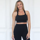 Venice 5 High Impact Nursing and hands free pumping sports bra, sweat and milk, black, full support, adjustable