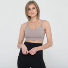 High impact nursing and pumping sports bra, sewn-in upcs