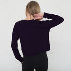 soft long sleeve nursing top crop style, sweat and milk